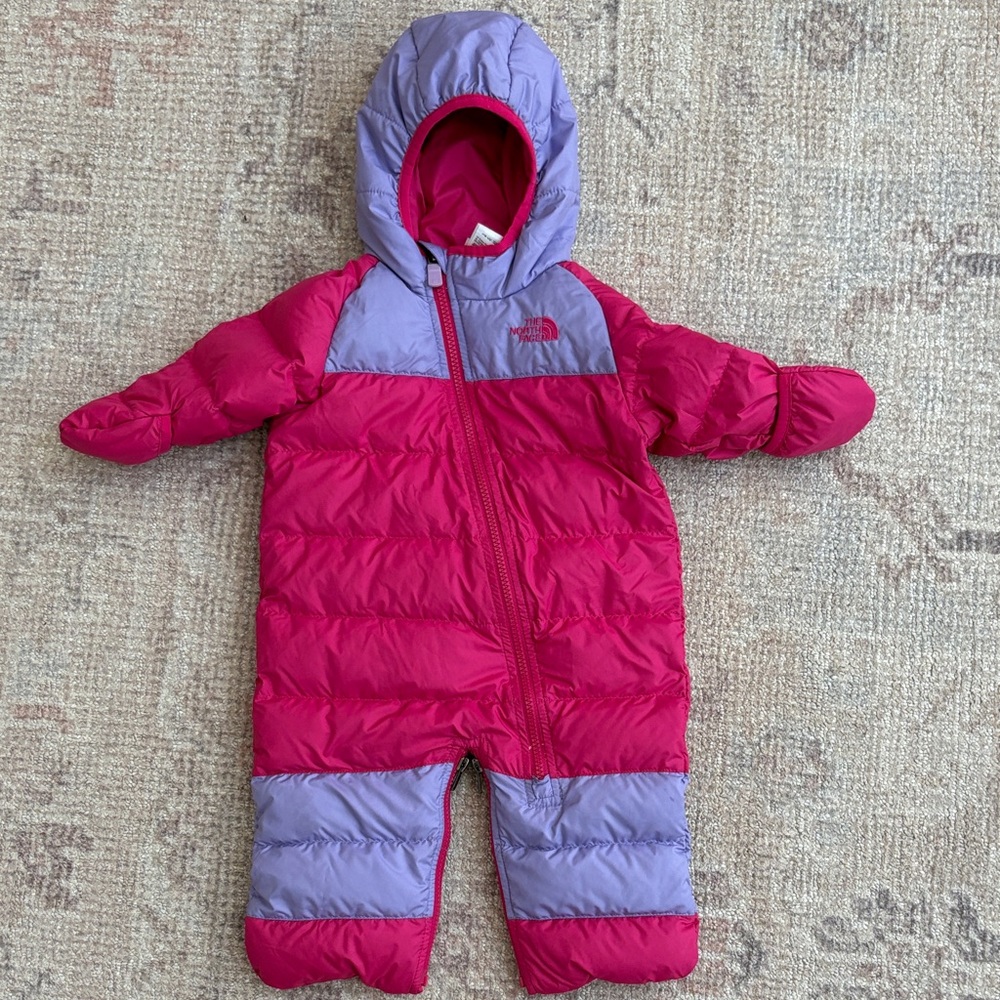 The North Face Fuchsia and Lavender Infant Snowsuit